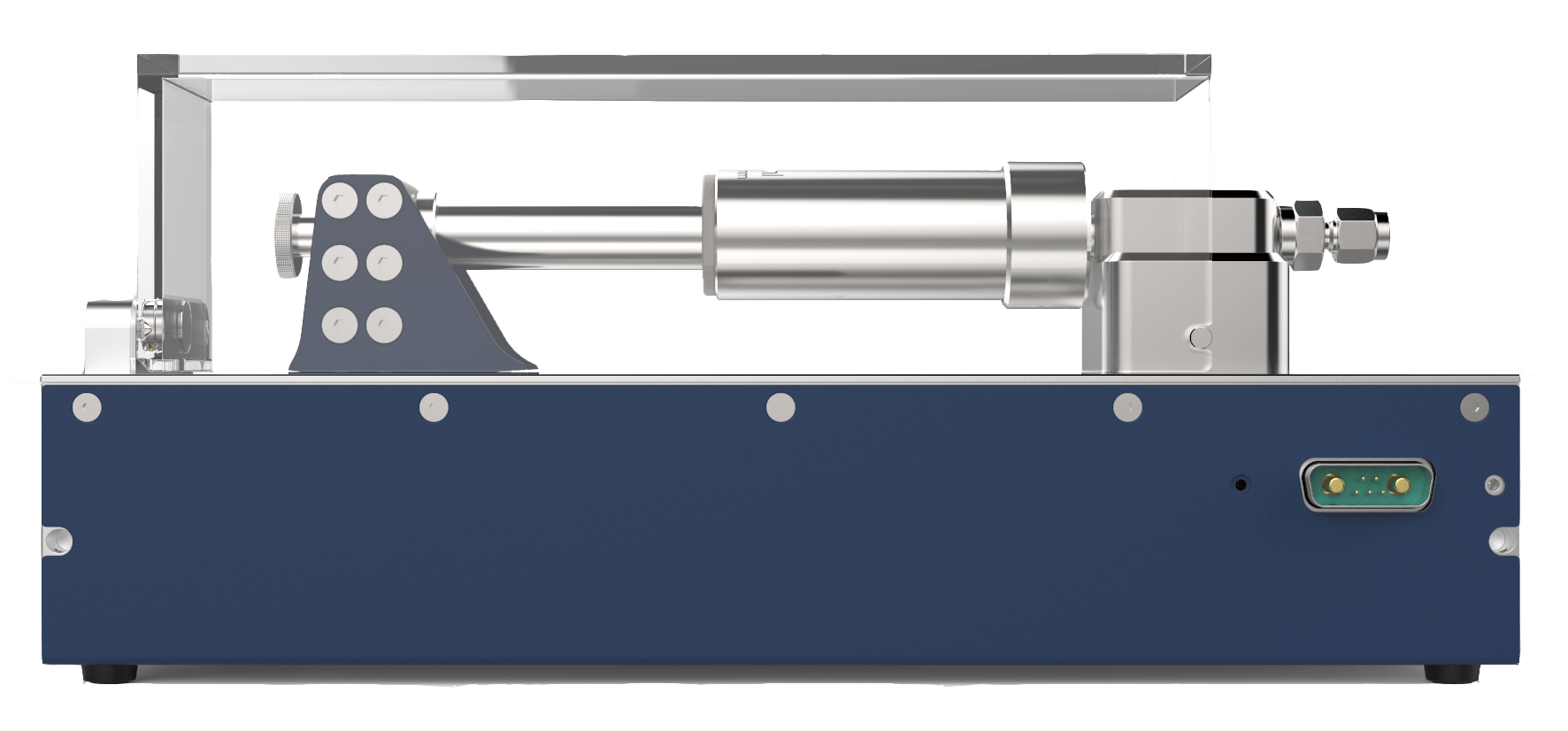 Spritzenpumpe Nemesys Hochdruckmodul Seitenansicht, Nemesys high pressure module side view